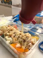 special fruit salad with extra toppings