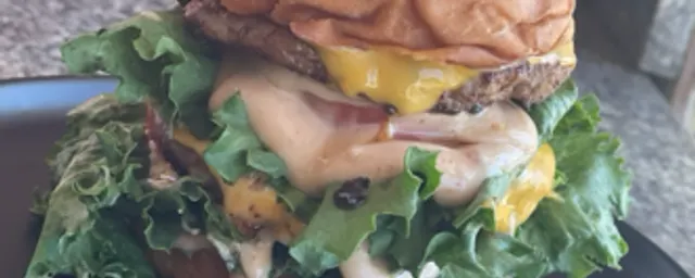 classic beef/chicken burger with fries