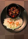 mashed potatoes and garlic butter chicken