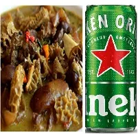 Assorted peppersoup with Beer