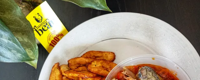 Fried plantain with sardine sauce