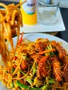 Linguine with chicken cuts