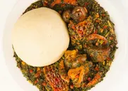 Egusi soup with Fufu