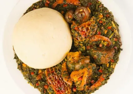 Egusi soup with Fufu