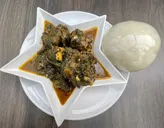 Afan soup with Fufu