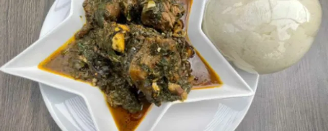 Afan soup with Fufu