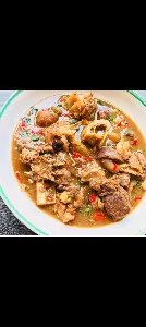 white soup with Semovita