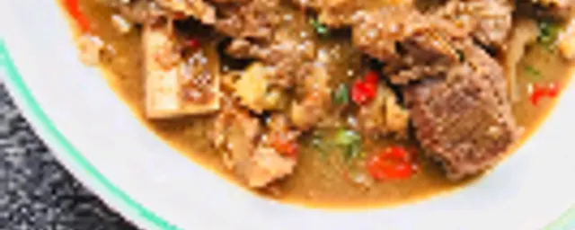 white soup with Semovita