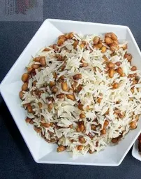 white rice and beans