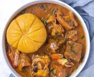 Egba with Egusi Soup