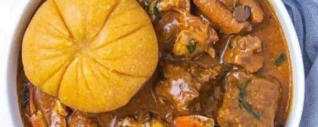 Egba with Egusi Soup