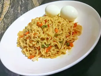 Noodles and egg