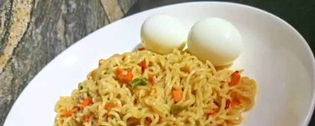 Noodles and egg