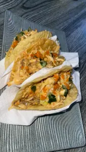 Chicken tacos (crispy shell) and cheese