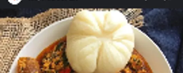 pounded yam with egusi
