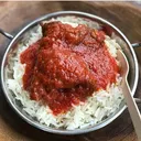 white rice with beef