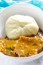 swallow served with ogbono soup