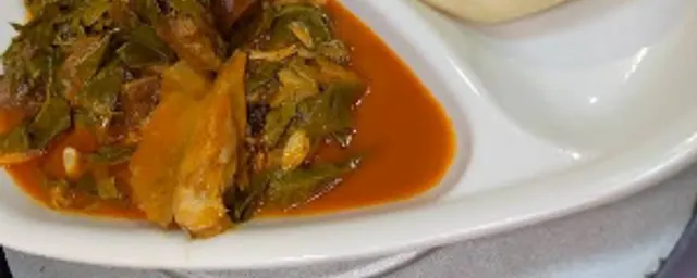 OHA soup served with semolina