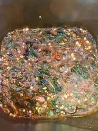 Pounded yam with Okra  soup