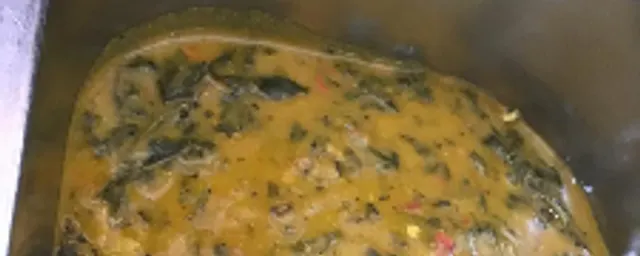 Pounded Yam with Bitter leaf soup