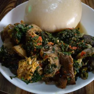 Semo with Vegetable soup