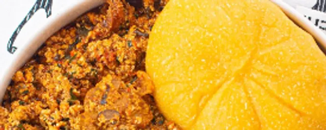 Eba with Egusi