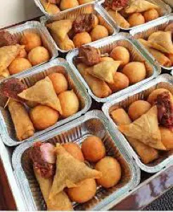 Spring Rolls, Samosa, Puff Puff