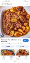 Beans porridge with plantain and fish