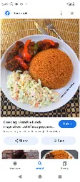 Jellof Rice with Beef and salad