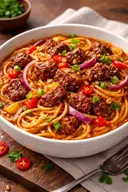 Suya Pasta  bowl