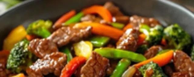 beef potatoes ,roasted vegetables and baby corn