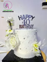 7” 3 layers cake with whipped cream frosting