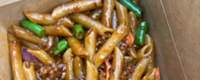penne Pasta in minced meat sauce