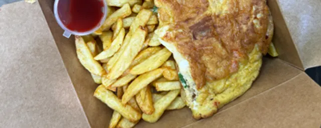 potato fries and egg