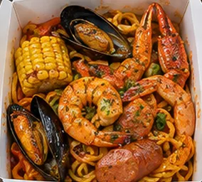 Seafood Boil Noodles