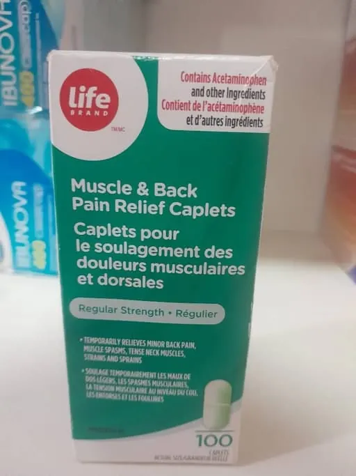 Muscle & back pain relief caplets